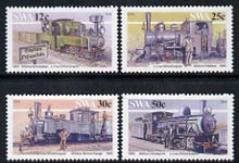 South West Africa 1985 Narrow Gauge Railway Locos set of 4 unmounted mint, SG 447-50, stamps on railways