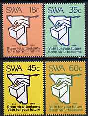 South West Africa 1989 Constitutional Elections set of 4 unmounted mint, SG 515-18, stamps on constitutions, stamps on elections