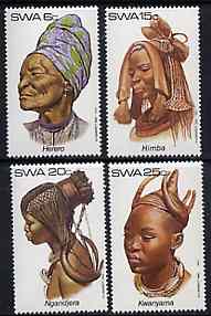 South West Africa 1982 Traditional Head-dresses #1 set of 4 unmounted mint, SG 402-05*, stamps on fashion, stamps on women
