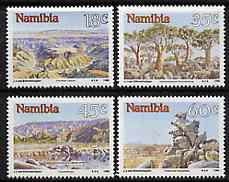 Namibia 1990 Landscapes set of 4 unmounted mint, SG 541-44, stamps on tourism