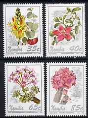 Namibia 1994 Flowers perf set of 4 unmounted mint, SG 644-47, stamps on flowers, stamps on cacti