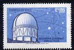 Chile 1972 Cerro el Tololo Astronomical Observatory unmounted mint, SG 683*, stamps on space, stamps on telescope, stamps on astronomy