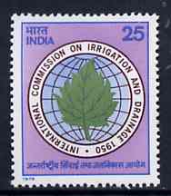 India 1975 International Commission on Irrigation unmounted mint, SG 773*, stamps on irrigation