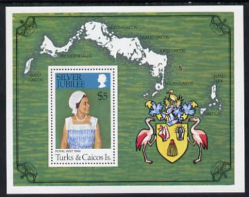 Turks & Caicos Islands 1977 Silver Jubilee m/sheet unmounted mint, SG MS 475, stamps on royalty, stamps on silver jubilee