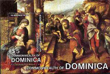 Dominica 1984 Death Anniversary of Correggio m/sheet unmounted mint, SG MS 906, stamps on arts, stamps on religion, stamps on correggio, stamps on death