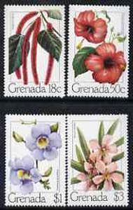 Grenada 1979 Flowers set of 4 unmounted mint, SG 985-88*, stamps on flowers  
