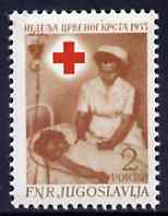 Yugoslavia 1953 Postage Due (Red Cross) unmounted mint SG D 762, Mi 8*, stamps on red cross    medical       nurses