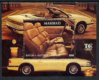 Batum 1995 Cars (Maserati) perf m/sheet unmounted mint, stamps on cars     maserati