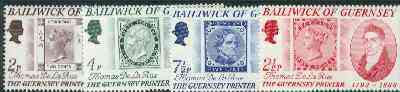 Guernsey 1971 Thomas De La Rue set of 4 unmounted mint, SG 59-62, stamps on printing, stamps on stamp on stamp, stamps on stamponstamp
