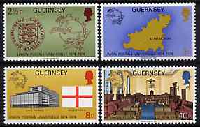 Guernsey 1974 UPU Centenary set of 4 unmounted mint, SG 114-17*, stamps on upu   flags    maps, stamps on  upu , stamps on 