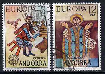 Andorra - Spanish 1975 Europa (Paintings) set of 2 superb cto used, SG 92-93*, stamps on europa       arts