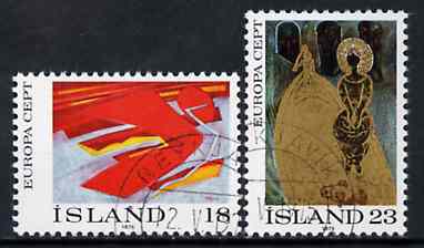 Iceland 1975 Europa (Paintings) set of 2 superb cto used, SG 533-34*, stamps on europa       arts