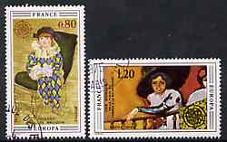 France 1975 Europa (Paintings) set of 2 superb cto used, SG 2077-78*, stamps on europa       arts    picasso