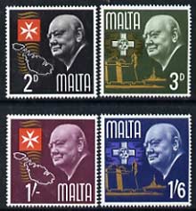 Malta 1965 Churchill Commemoration set of 4 unmounted mint, SG 362-65*, stamps on churchill    