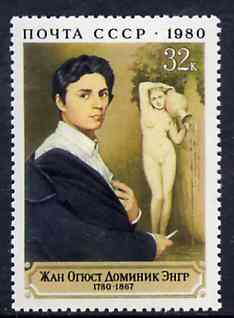 Russia 1980 Birth Bicentenary of Jean Ingres (Painter) unmounted mint, SG 5028, Mi 4987, stamps on arts, stamps on ingres, stamps on nudes