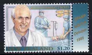 New Zealand 1995 Sir Brian Barratt-Royes (Surgeon) from Famous New Zealanders set unmounted mint, SG 1939, stamps on , stamps on  stamps on personalities, stamps on medical