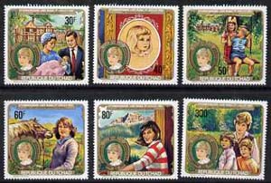 Chad 1982 Princess Di's 21st Birthday perf set of 6 unmounted mint, SG 603-08*, stamps on royalty    diana