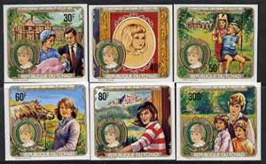 Chad 1982 Princess Di's 21st Birthday imperf set of 6, SG 603-08var*, stamps on royalty    diana