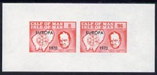 Calf of Man 1970 Europa optd on Churchill & Map imperf m/sheet (8m & 96m red) (Rosen CA186MS) unmounted mint, stamps on churchill    europa     maps  personalities