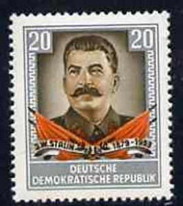 Germany - East 1954 First Anniversary of Death of Stalin unmounted mint, SG E179*, stamps on personalities, stamps on constitutions, stamps on death, stamps on ww2, stamps on nato, stamps on  ww2 , stamps on   , stamps on dictators.