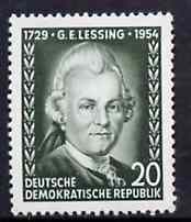 Germany - East 1954 Birth Anniversary of  Lessing (Writer) SG E177, stamps on literature       books