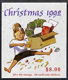 Australia 1992 Christmas $7.60 booklet complete and pristine, SG SB79, stamps on christmas