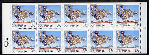 Australia 1988 Living Together $3.70 booklet complete with margins at left & right, SG SB 60, stamps on postman