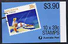 Australia 1989 Fishing $3.90 booklet complete containing pane SG 1179a (P14 x P14.5) SG SB64, stamps on fishing