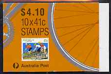 Australia 1989 Cycling $4.10 booklet complete, SG SB 65, stamps on bicycles
