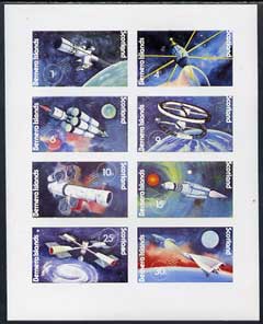 Bernera 1978 Spacecraft complete imperf  set of 8 values (1p to 30p) unmounted mint, stamps on , stamps on  stamps on space