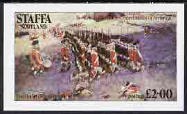 Staffa 1976 USA Bicentenary (Battle of Bunker Hill) imperf deluxe sheet (Â£2 value) unmounted mint, stamps on militaria, stamps on americana, stamps on battles