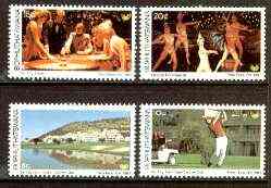 Bophuthatswana 1980 Tourism, Sun City set of 4 unmounted mint, SG 64-67, stamps on tourism, stamps on golf, stamps on gambling, stamps on dancing