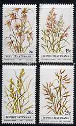 Bophuthatswana 1981 Indigenous Grasses #1 set of 4 unmounted mint, SG 80-83, stamps on flowers, stamps on grass
