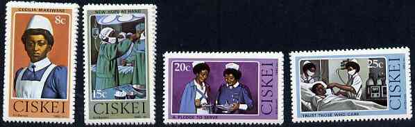 Ciskei 1982 Nursing set of 4 unmounted mint, SG 22-25, stamps on nurses, stamps on medical