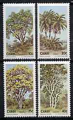 Ciskei 1984 Indigenous Trees #2 set of 4 unmounted mint, SG 52-55*, stamps on , stamps on  stamps on trees