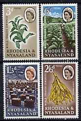 Rhodesia & Nyasaland 1963 World Tobacco Congress set of 4 unmounted mint, SG 43-46*, stamps on , stamps on  stamps on tobacco
