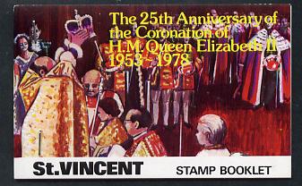 St Vincent 1978 Coronation 25th Anniversary Booklet (Westminster Abbey) SG SB6, stamps on churches, stamps on royalty, stamps on coronation, stamps on cathedrals