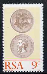 South Africa 1974 Centenary of the Burgerspond (Coin) unmounted mint, SG 342*, stamps on coins, stamps on banking