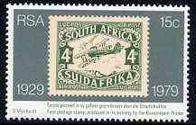 South Africa 1979 50th Stamp Anniversary (showing 1929 DH Moth stamp) unmounted mint, SG 456*, stamps on aviation, stamps on stamp on stamp, stamps on stamp centenary, stamps on stamponstamp
