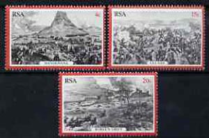 South Africa 1979 Centenary of Zulu War set of 3 unmounted mint, SG 459-61, stamps on militaria, stamps on battles