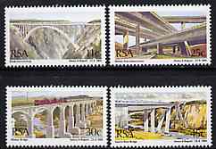 South Africa 1984 South African Bridges set of 4 unmounted mint, SG 562-65*, stamps on bridges, stamps on civil engineering