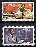 Transkei 1977 Radio Anniversary set of 2 unmounted mint, SG 28-29, stamps on radio, stamps on communications, stamps on microphones