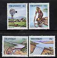 Transkei 1979 Water Resources set of 4 unmounted mint, SG 54-57*, stamps on energy, stamps on dams, stamps on civil engineering, stamps on irrigation