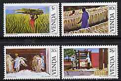 Venda 1982 Sisal Cultivation set of 4 unmounted mint, SG 55-58, stamps on industry     plant
