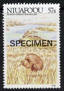 Tonga - Niuafoou 1988 Kiwi 57s optd SPECIMEN from Islands of Polynesia set, unmounted mint as SG 109*, stamps on birds, stamps on kiwi