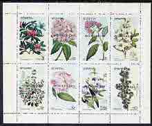 Staffa 1973 Flowers #03 perf set of 8 (opt'd Mothers Day 1973) unmounted mint, stamps on flowers      women
