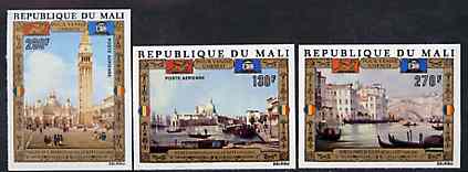Mali 1972 UNESCO - Save Venice Campaign set of 3 imperf from limited printing unmounted mint, as SG 312-14, stamps on unesco      united-nations    floods    disasters    bridges