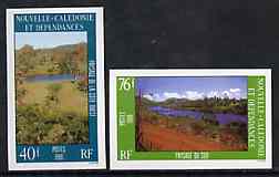 New Caledonia 1986 Landscapes #2 set of 2 imperf from limited printing, as SG 795-96*, stamps on tourism    landscapes