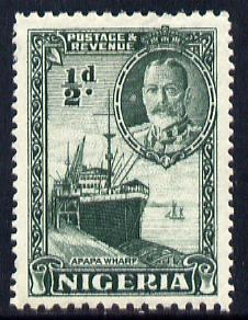 Nigeria 1936 KG5 Pictorial 1/2d green mounted mint, SG 34, stamps on , stamps on  kg5 , stamps on ships, stamps on ports