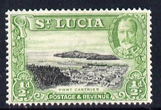 St Lucia 1936 KG5 Pictorial 1/2d black & green unmounted mint, SG 113, stamps on , stamps on  kg5 , stamps on ports